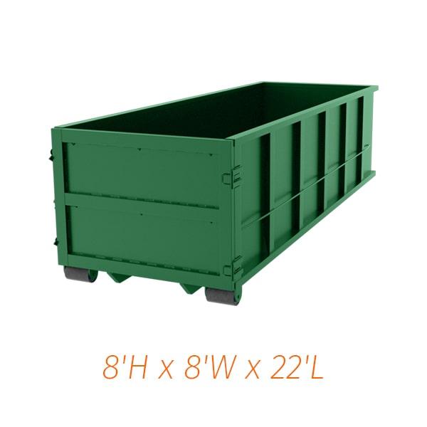 our team can work with you to determine if a forty yard dumpster is the right size for your project